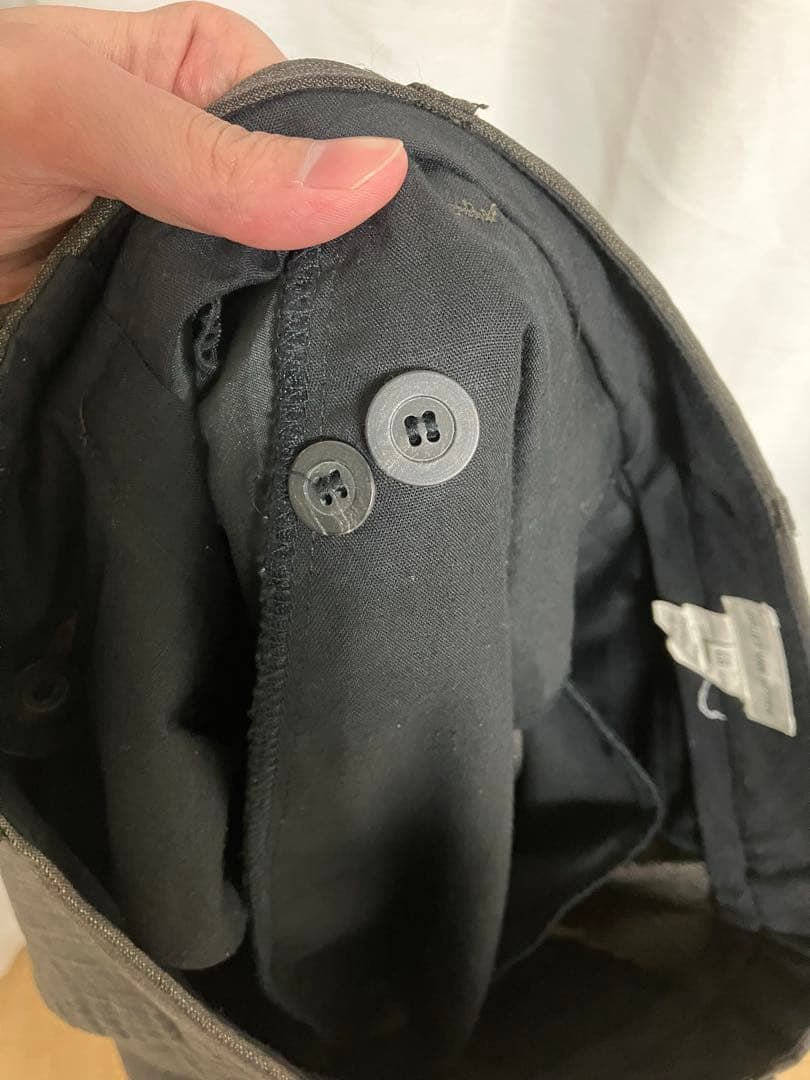 DRIES VAN NOTEN グレーストライプ スラックス