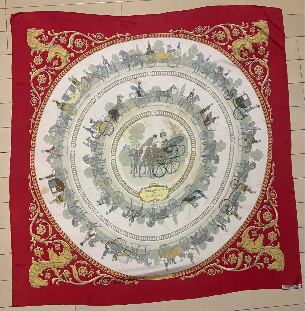 M*送様 HERMES カレ90 LA PROMENADE DE LONGCHA