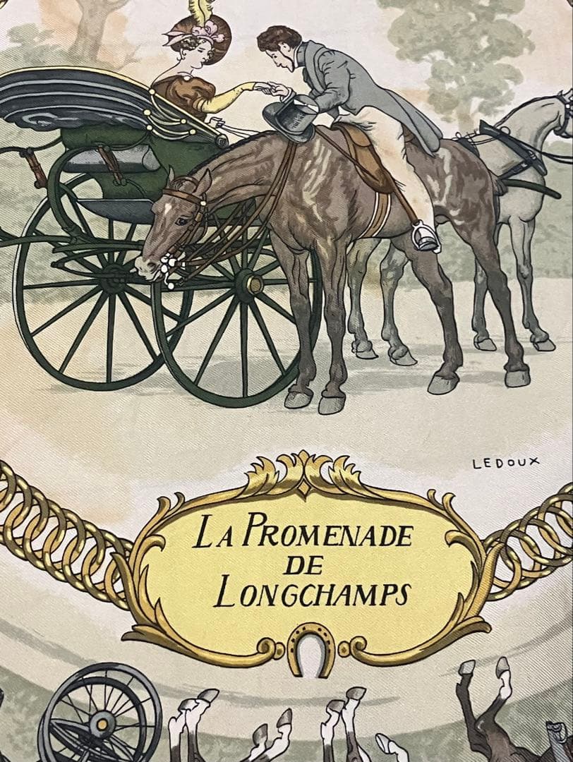 M*送様 HERMES カレ90 LA PROMENADE DE LONGCHA