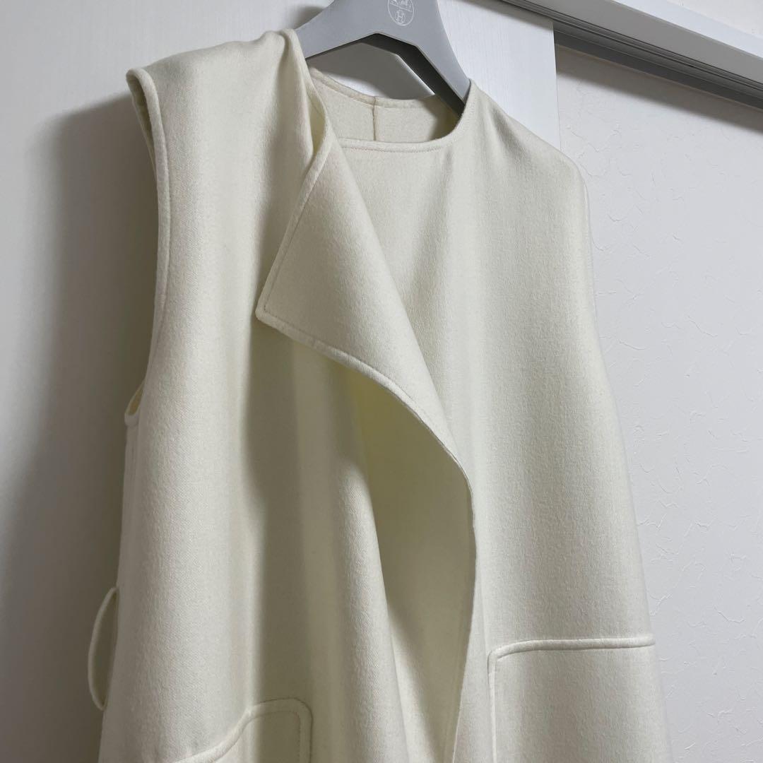 新品★HERMES★2025★カシミヤ★ベルト付★ジレ★コート　定価81万