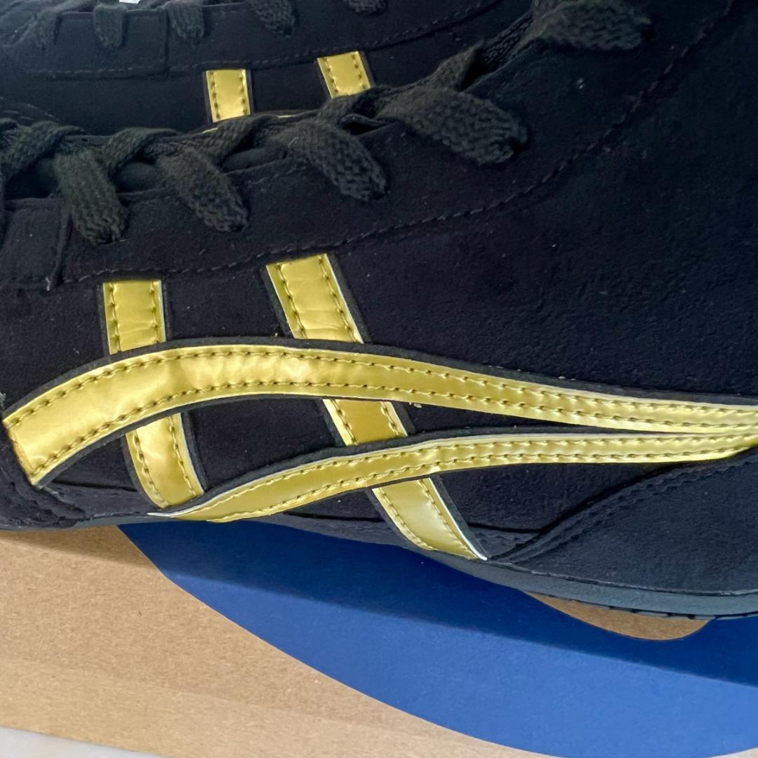 アシックス レスリングシューズ 黒xゴールド US10.5/27.5cm