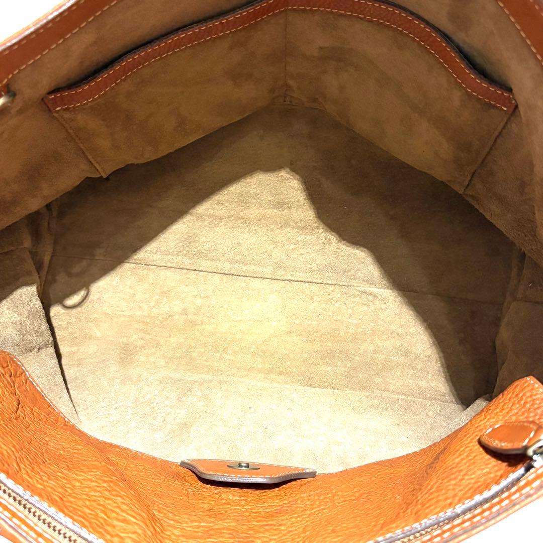 【美品】土屋鞄　トートバッグ　レザー　トーンオイルヌメ　マグネット　袋付き