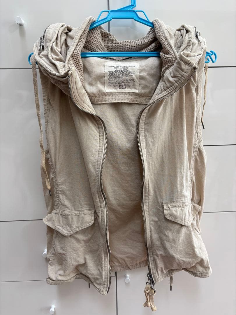 goa ダブルジップベスト 綿麻