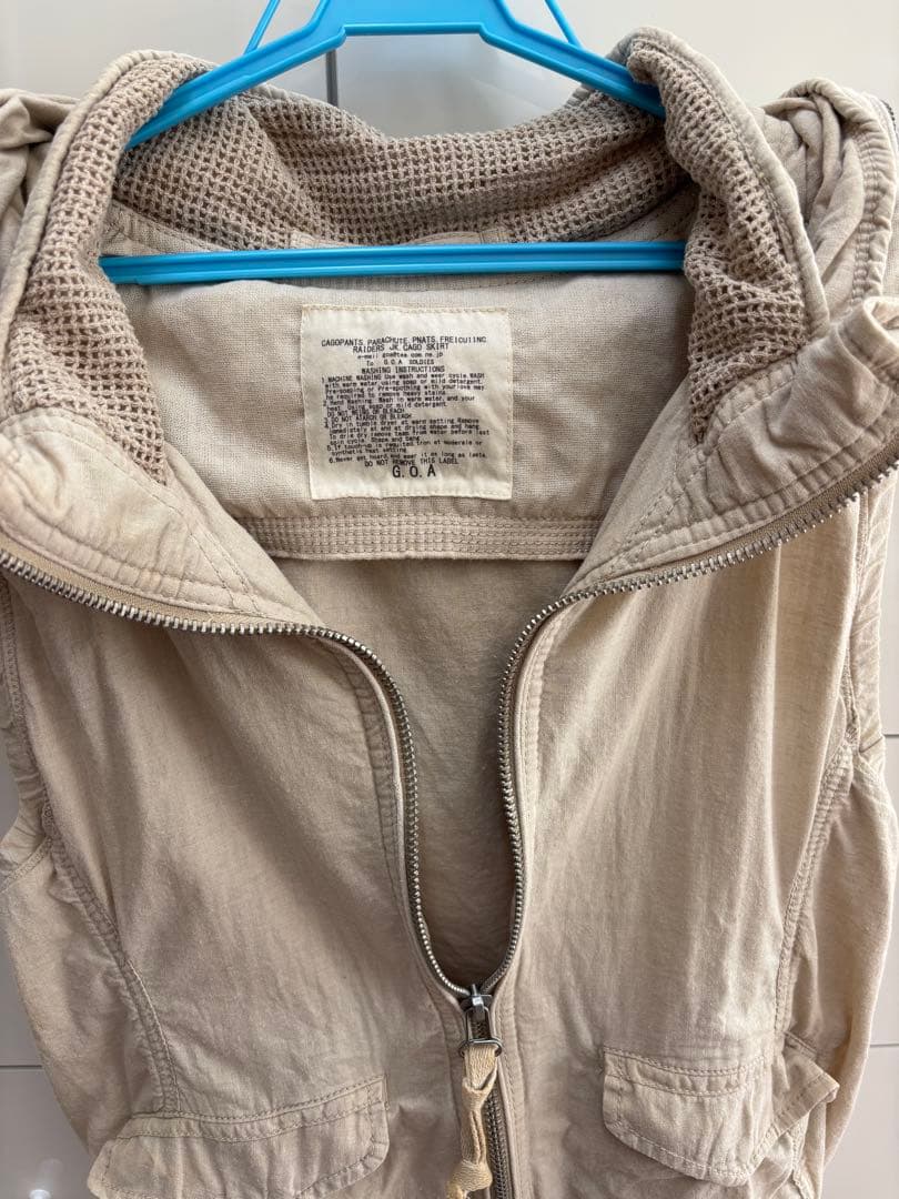 goa ダブルジップベスト 綿麻