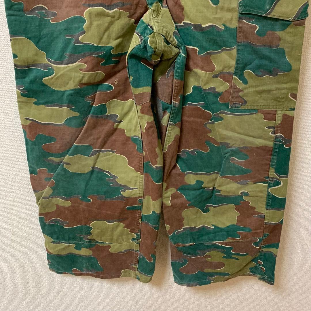 【実物】ベルギー軍　カーゴパンツ　ジグソーカモ　５０年代