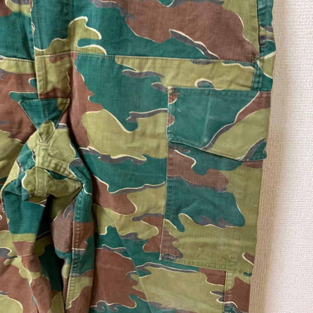 【実物】ベルギー軍　カーゴパンツ　ジグソーカモ　５０年代