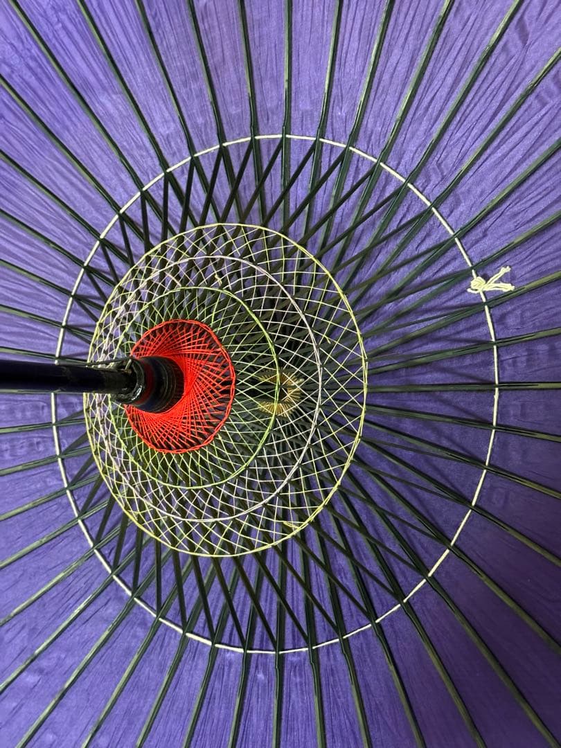 蛇の目傘　番傘　絹　シルク　紺　和傘　傘　二段継　舞踊　大衆演劇　着物　撮影