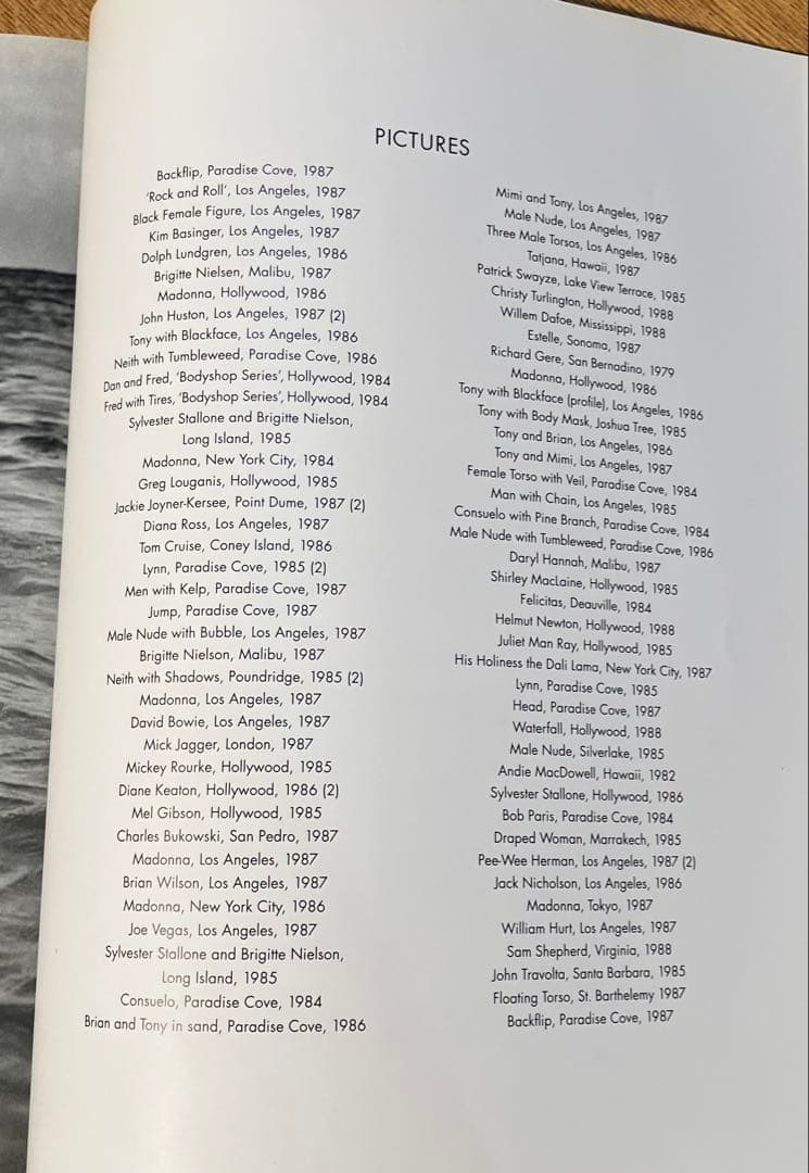 Herb Ritts Pictures ハーブリッツ写真集サイン入り1988年