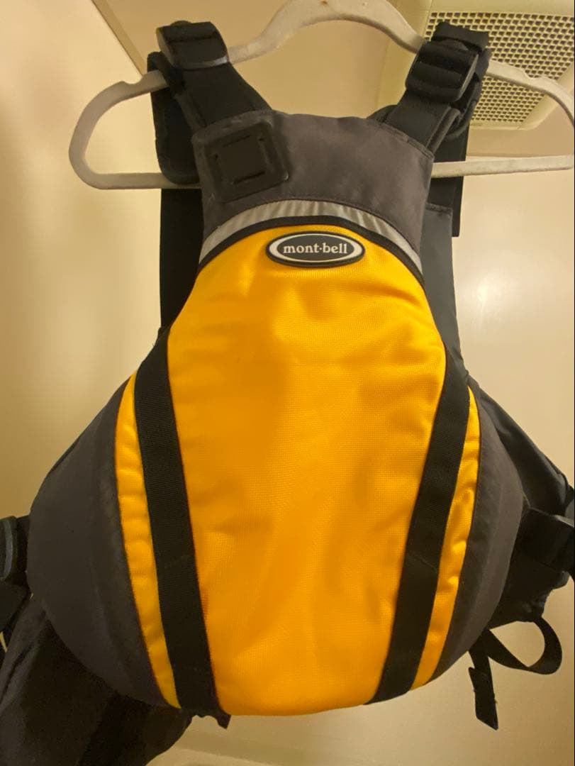 mont-bell ライフジャケット L/XL イエロー/ブラック 釣り