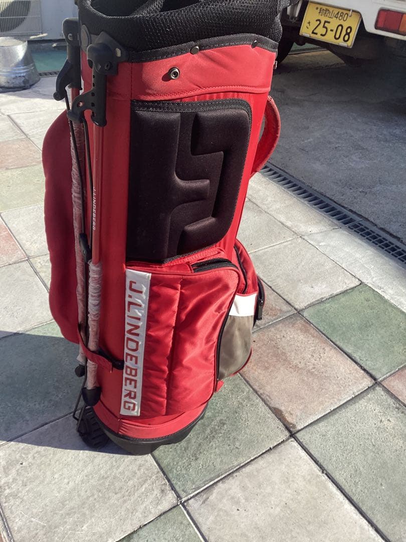 J.Lindeberg キャディバッグ 1997 EST. 371M レッド