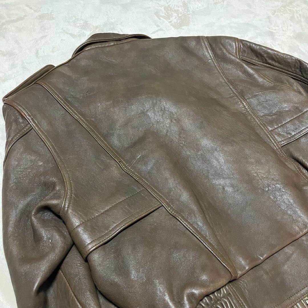 90s Wind Armor フライトレザー ジャケット　旧車　裏地