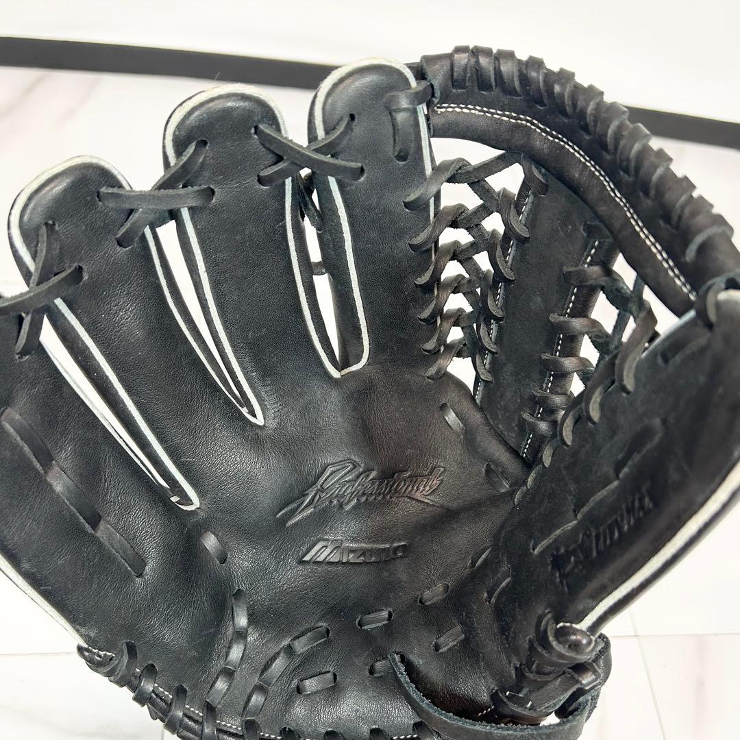 美品❗️MIZUNO 外野手用　軟式　グローブ　イチローモデル　左投げ　ブラック