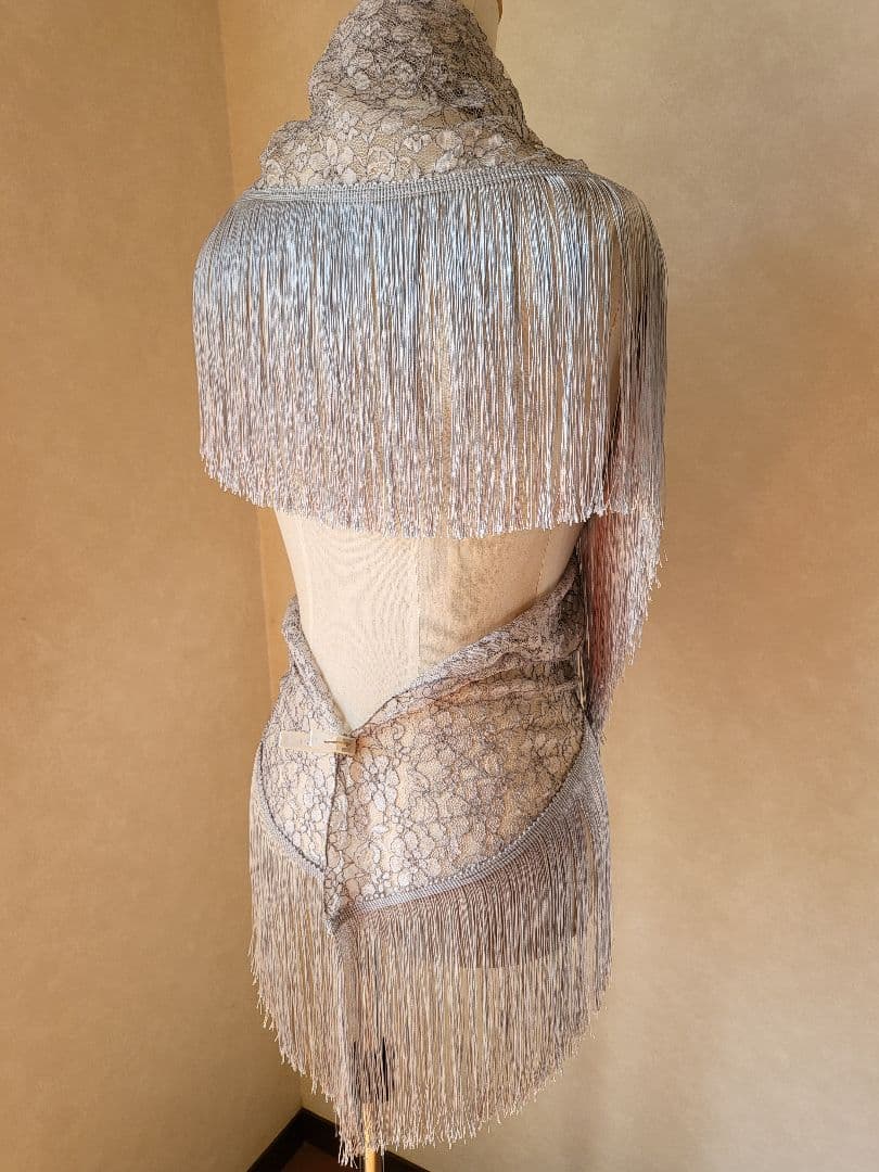 フラメンコ ロングシージョ シルバーグレー (大) 衣装