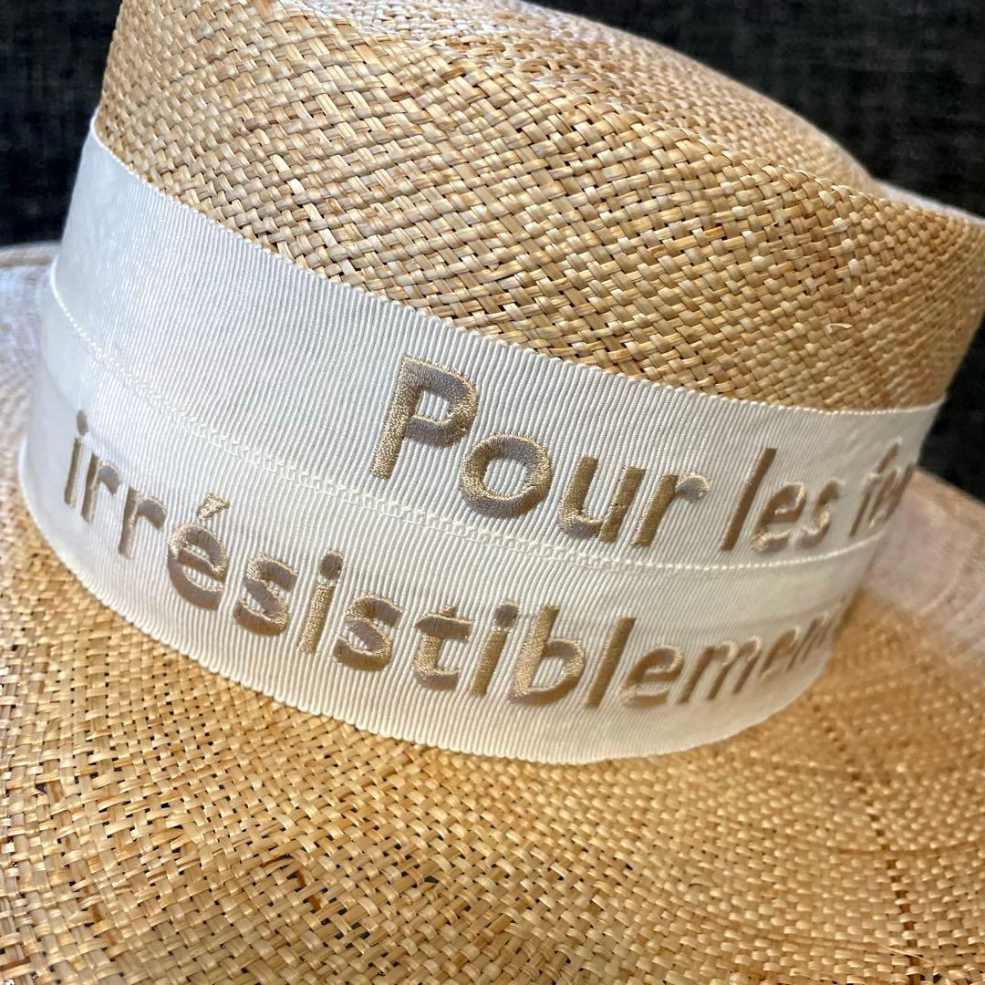 ☆定価15400円 新品タグ付 シャポードオー ストローハット『57cm』☆