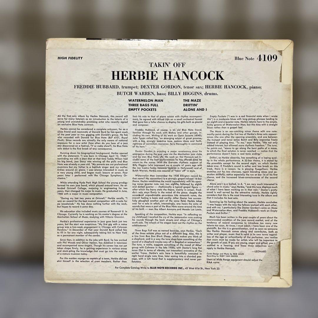 ハービーハンコック Herbie Hancock Takin' Off 4109