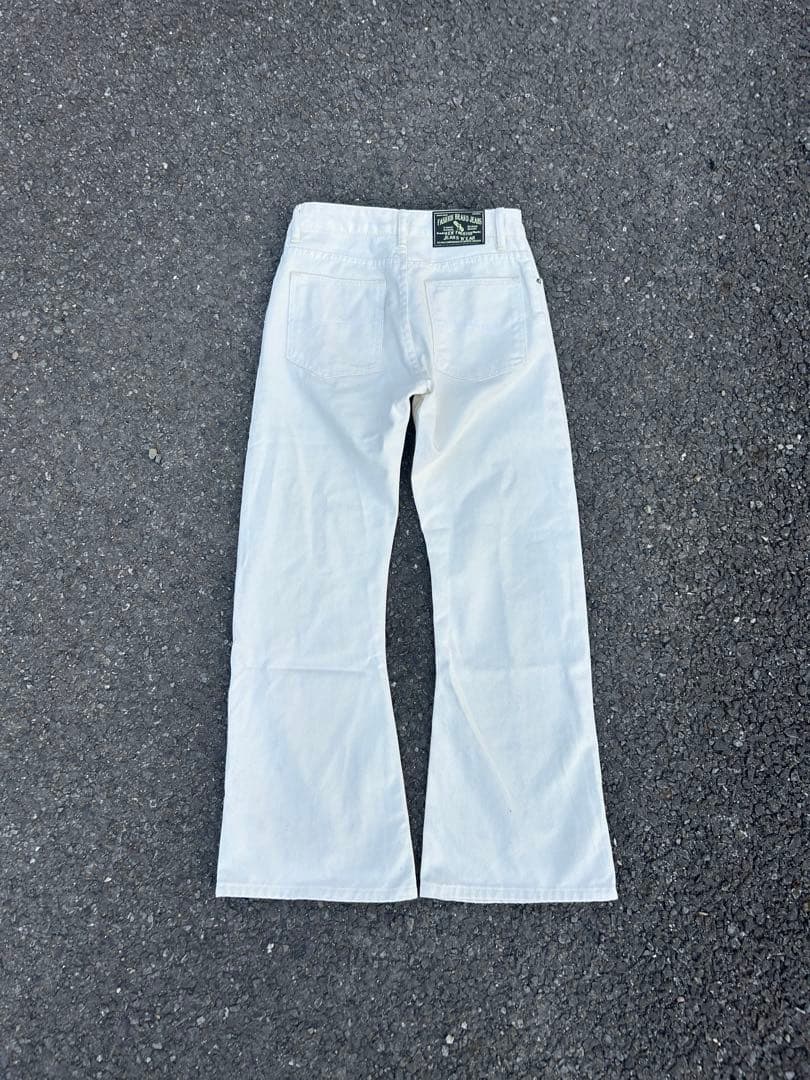 00s Archive White Denim opium swag ホワイト