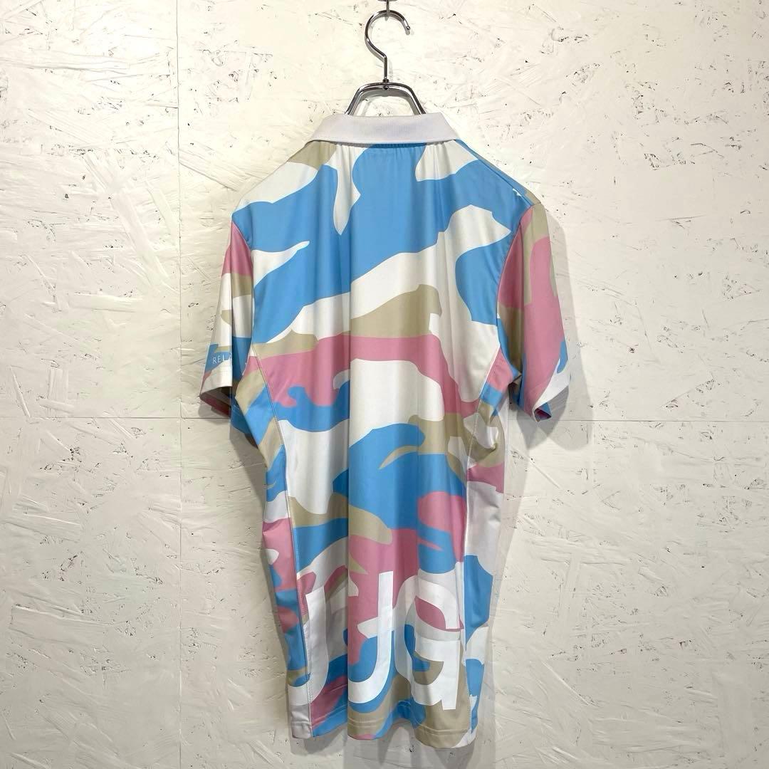 ゴルフウェア【1PIU1UGUALE3】カモ柄半袖ポロシャツ　L