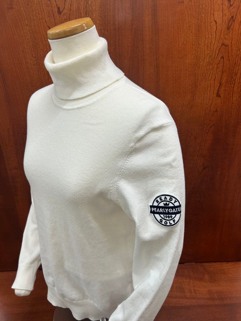 PEARLY GATES タートルネックセーター ホワイト