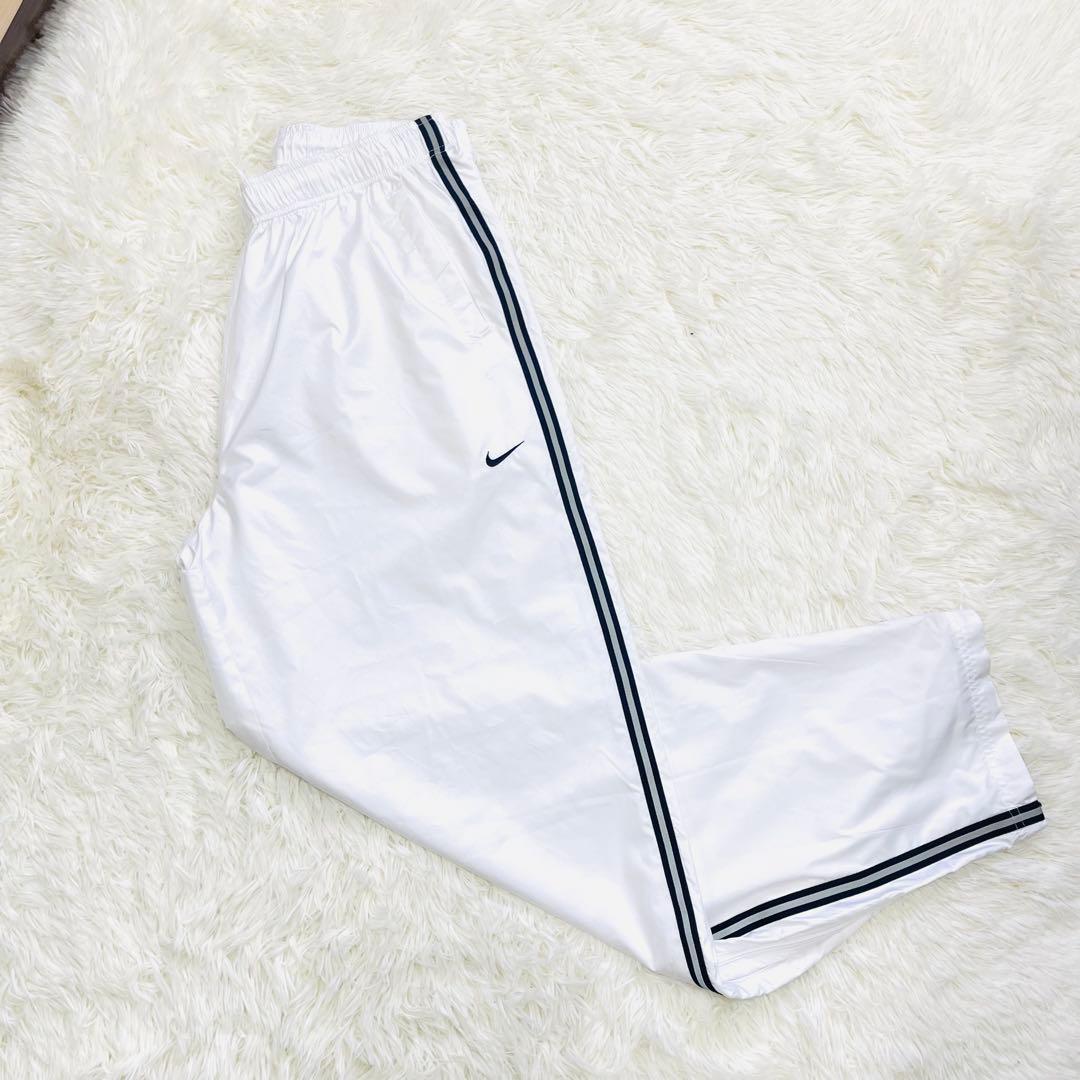 NIKE ナイロンパンツ ホワイト Y2K 00s 90s シャカシャカ