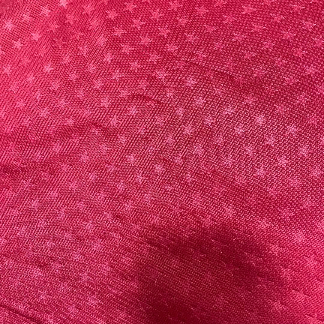 良品 MARK & LONA メンズポロシャツ レッド Lサイズ　ラメスカル