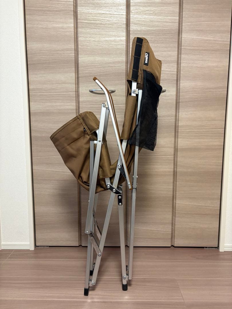 美品 小川キャンパル（OGAWA CAMPAL）ハイバックチェア（モカブラウン）