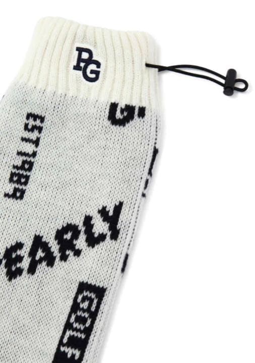 パーリーゲイツ ロゴジャガード レッグウォーマー ＜ロゴ柄＞ ネイビー