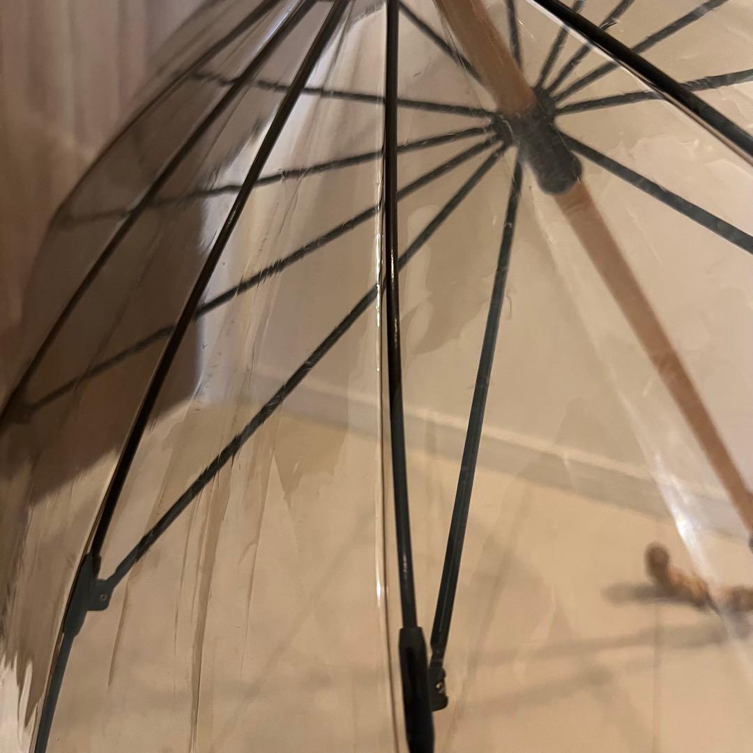 トラディショナル ウェザーウェア 長傘 クリア ブラウン