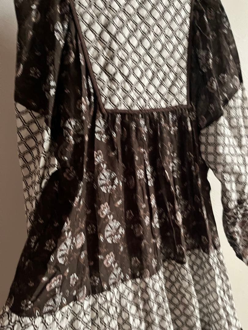 SLOBE IENA★インドパネルプリントドッキングワンピース