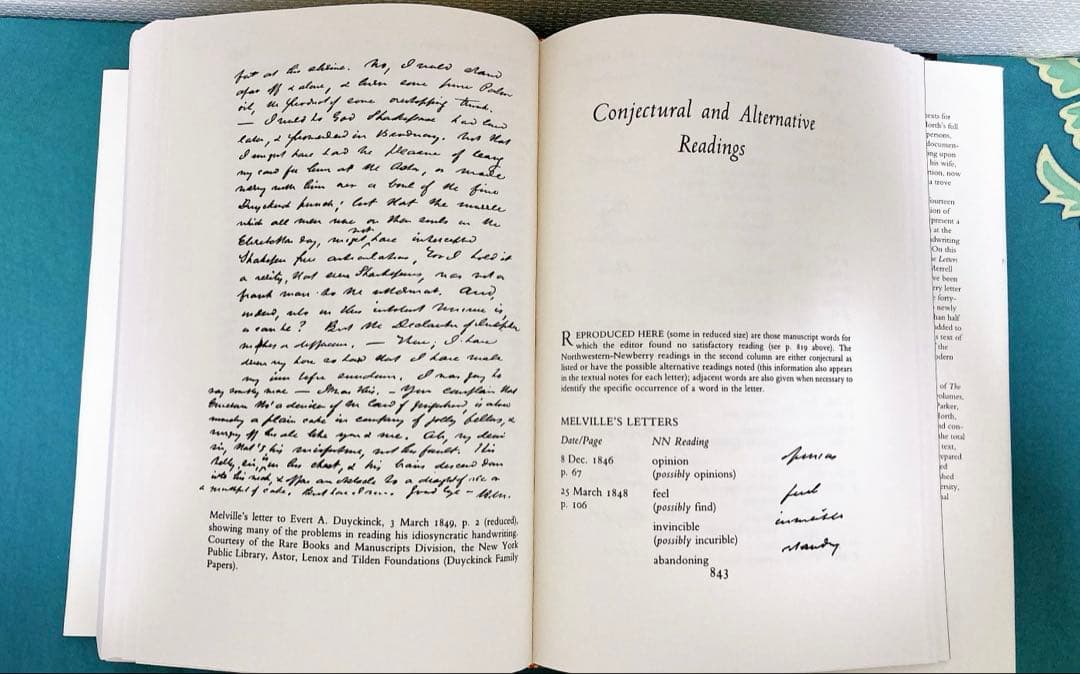 ★美品★ハーマン・メルヴィル★書簡集★Northern Newberry版