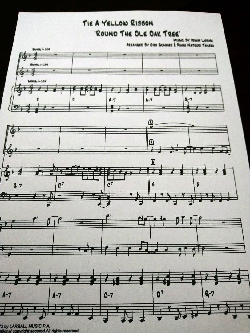 フルート、バイオリン、ピアノ トリオ楽譜６曲セット　手書き風楽譜