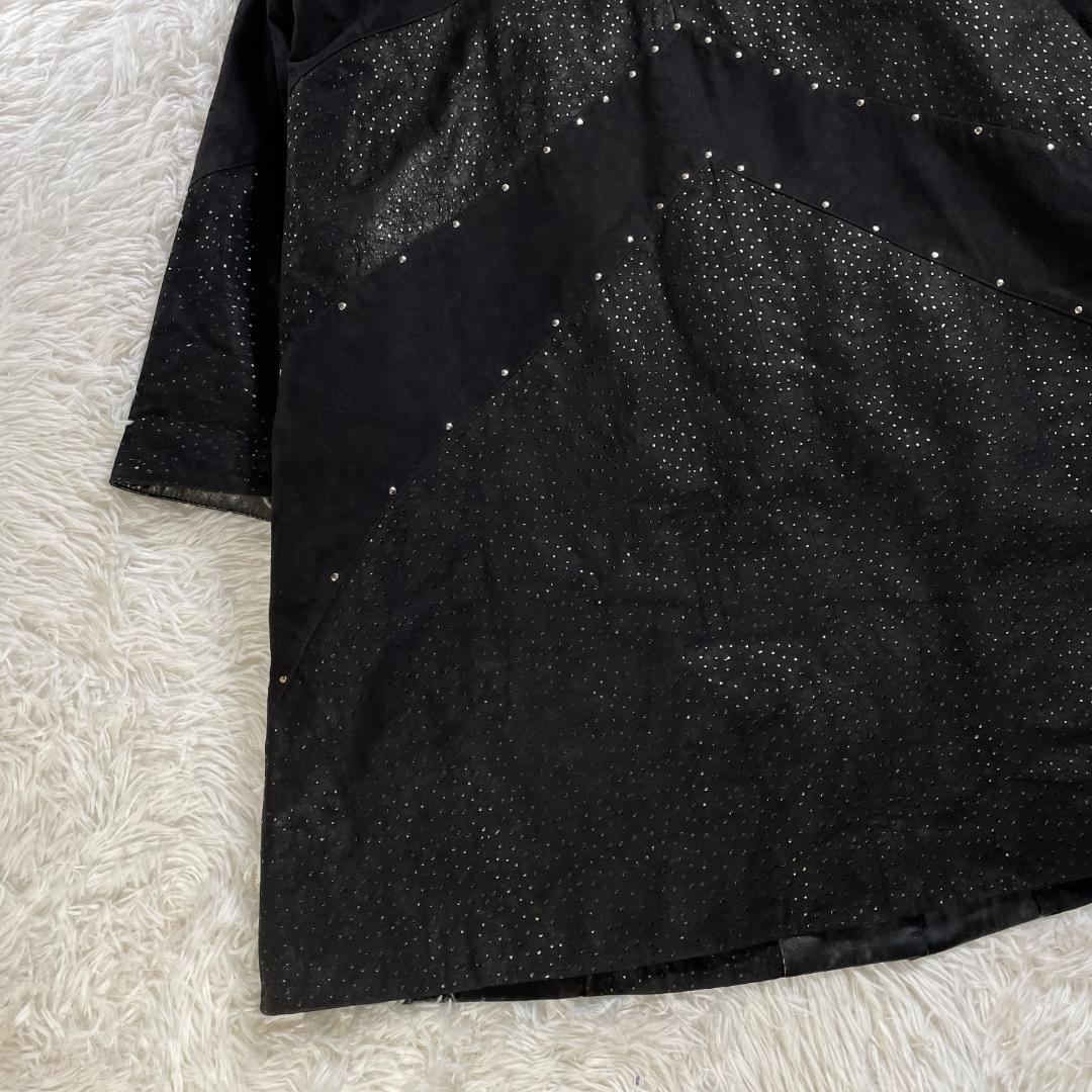 ジャケット・アウター Archive Suede Leather Long Coat Studded