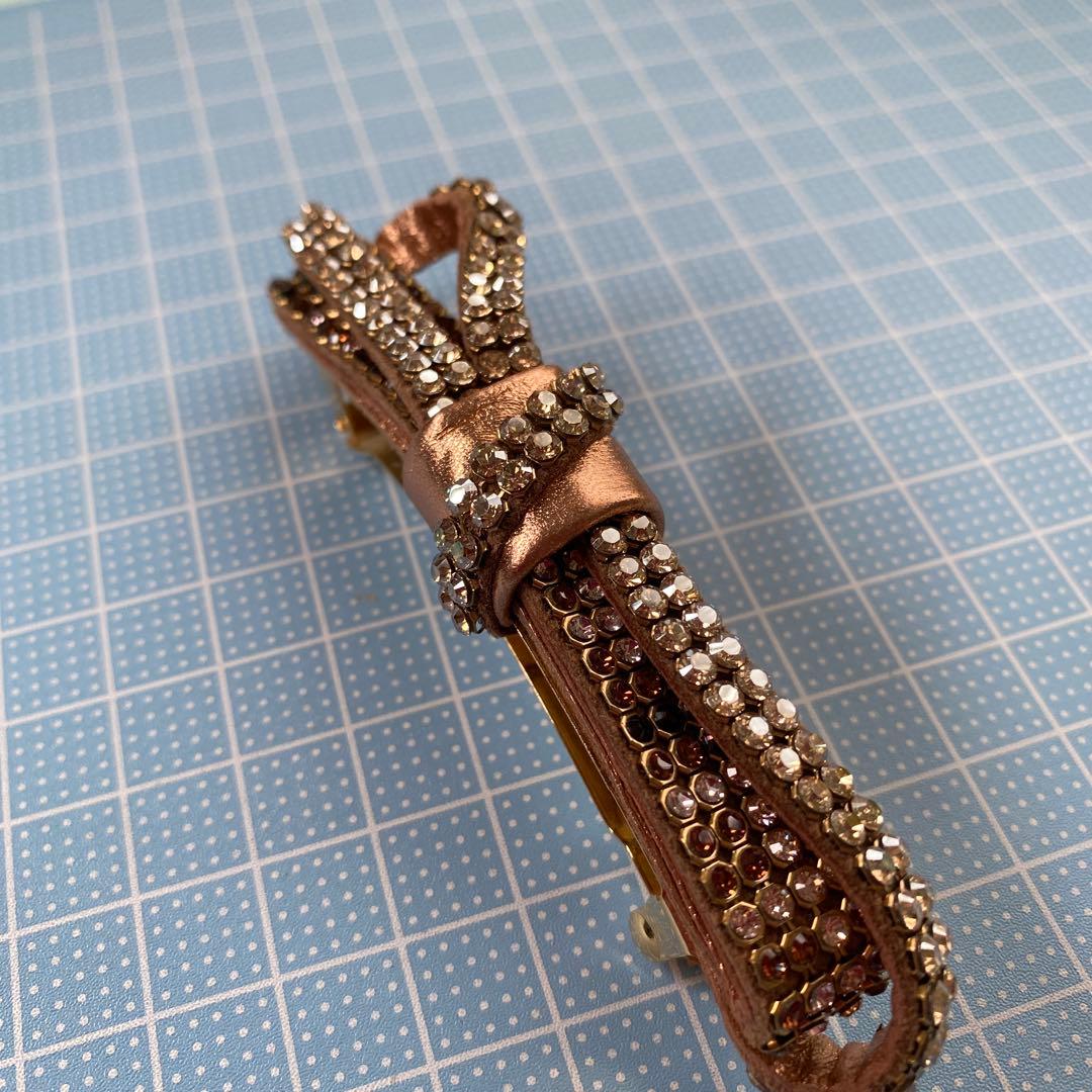 ACCA バレッタ　リボン　ゴールド　ビジュー