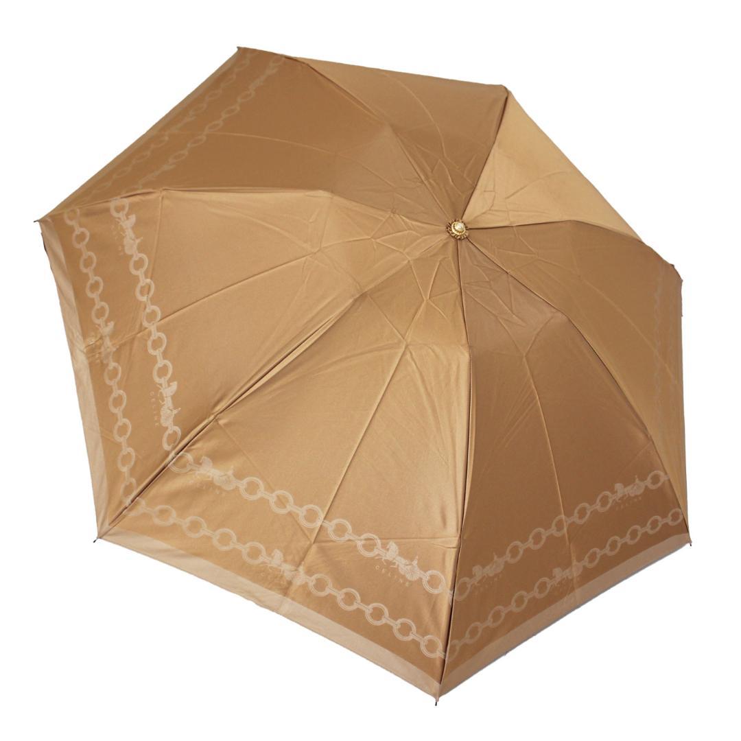 CELINE セリーヌ 折りたたみ傘 ゴールド 馬車 トリオンフ 雨傘