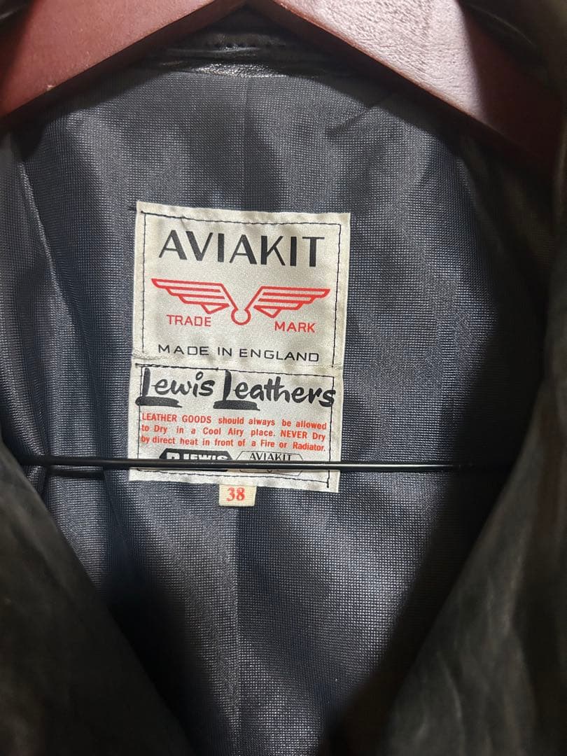 ルイスレザー　サイクロンタイトフィット　シープ　ネイビー38