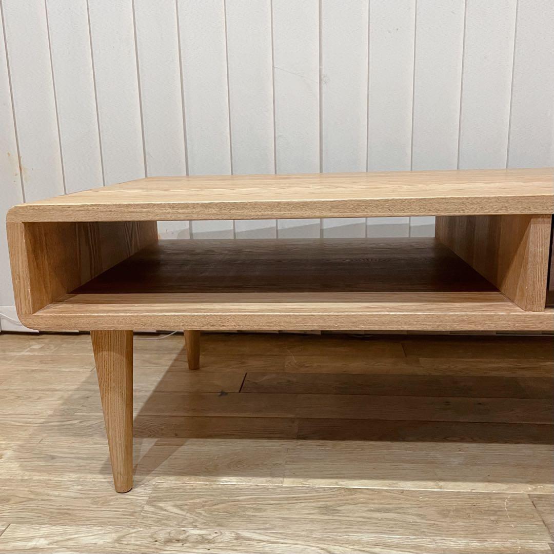 【美品】アクタス シンフォニー 110 リビングテーブル 久和屋　天然木　タモ材