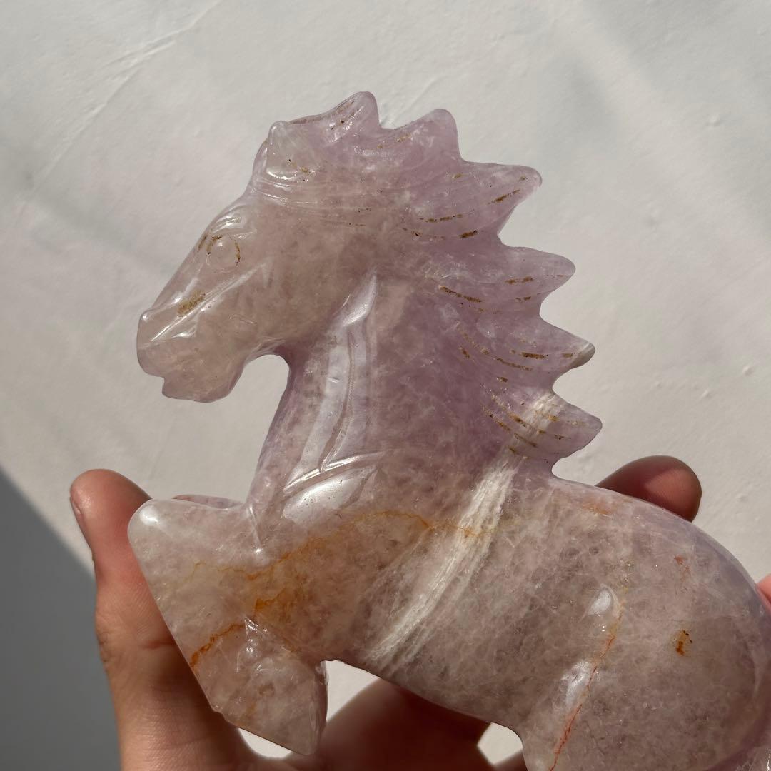 天然石瑪瑙の馬　置物　ご購入前に在庫確認G.1305
