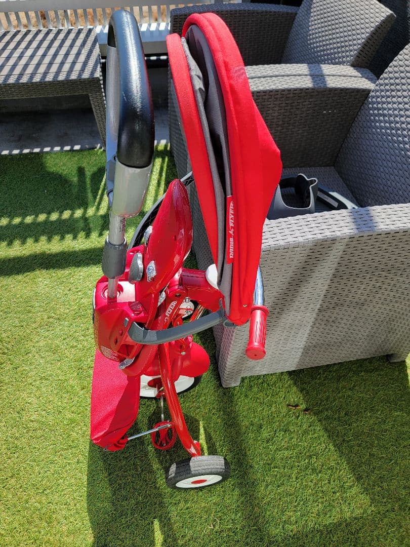 ラジオフライヤー 三輪車 4way 折りたたみ 足カバー 日除け