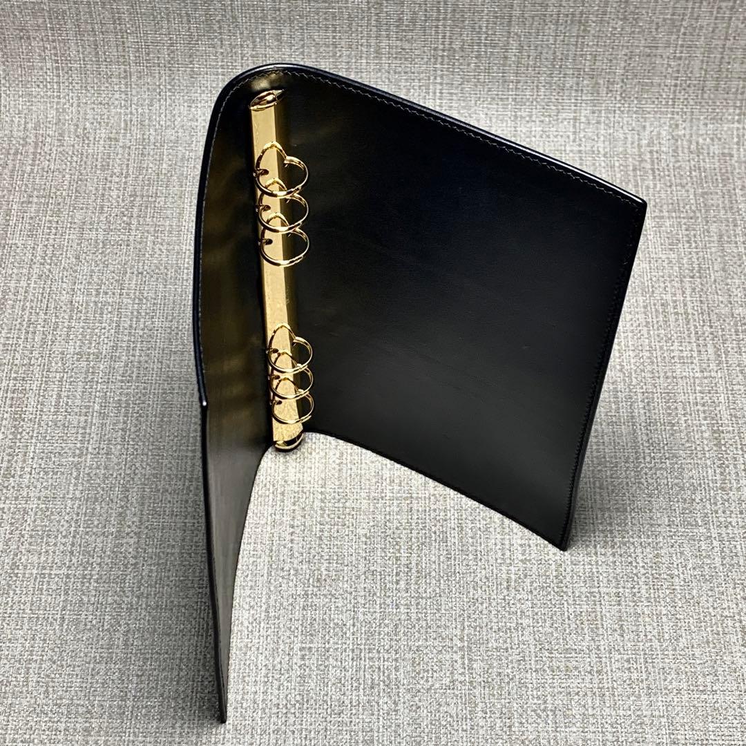 【mu】オーダー　イタリアンレザー総手縫仕上げA5スリムシステムバインダー