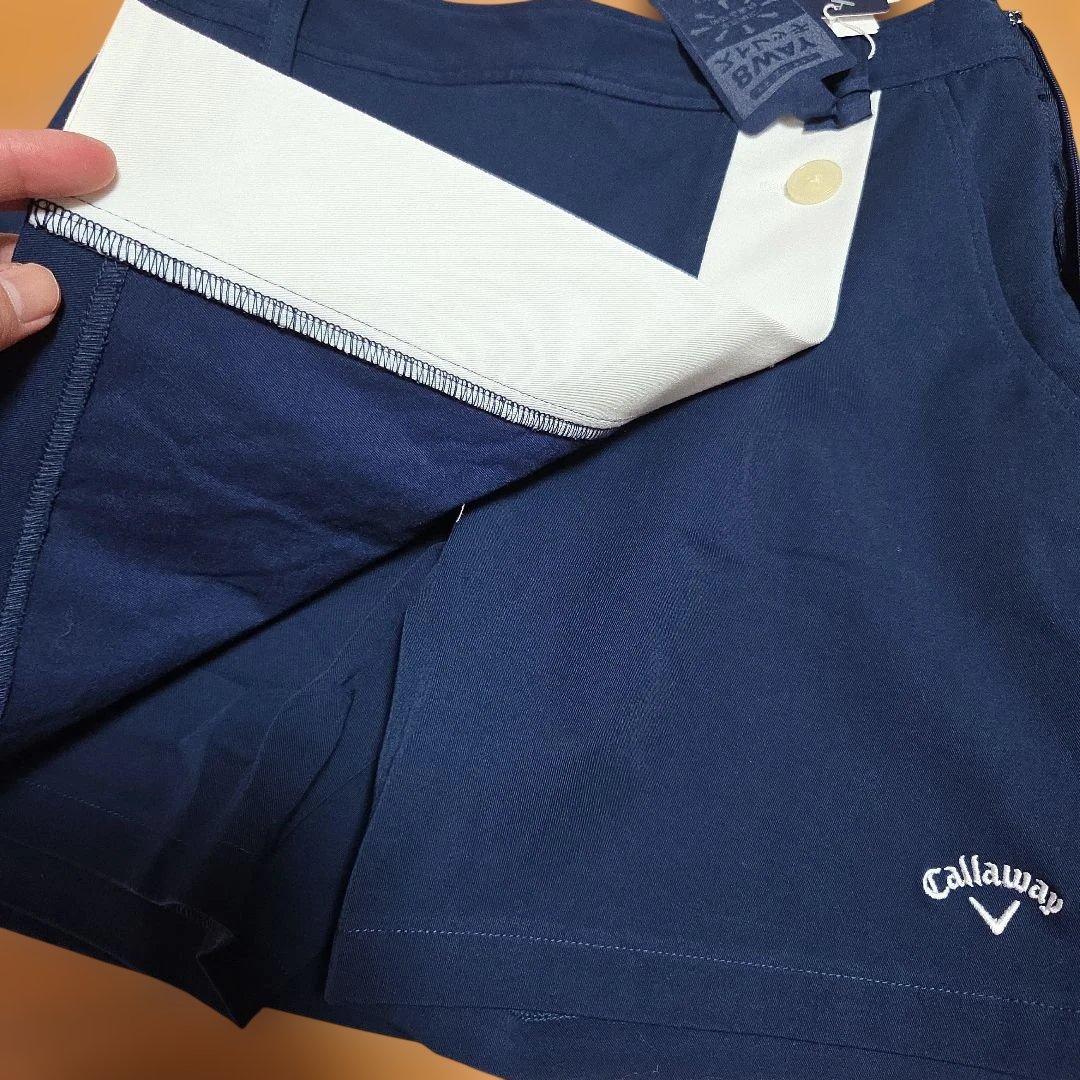 新品　キャロウェイゴルフ　ミニスカートМ　紺ネイビー　キュロット　ストレッチ9号