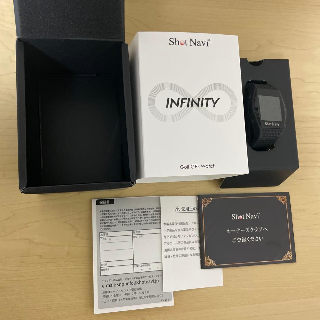 ShotNavi INFINITY ゴルフ GPS ウォッチ　ブラック