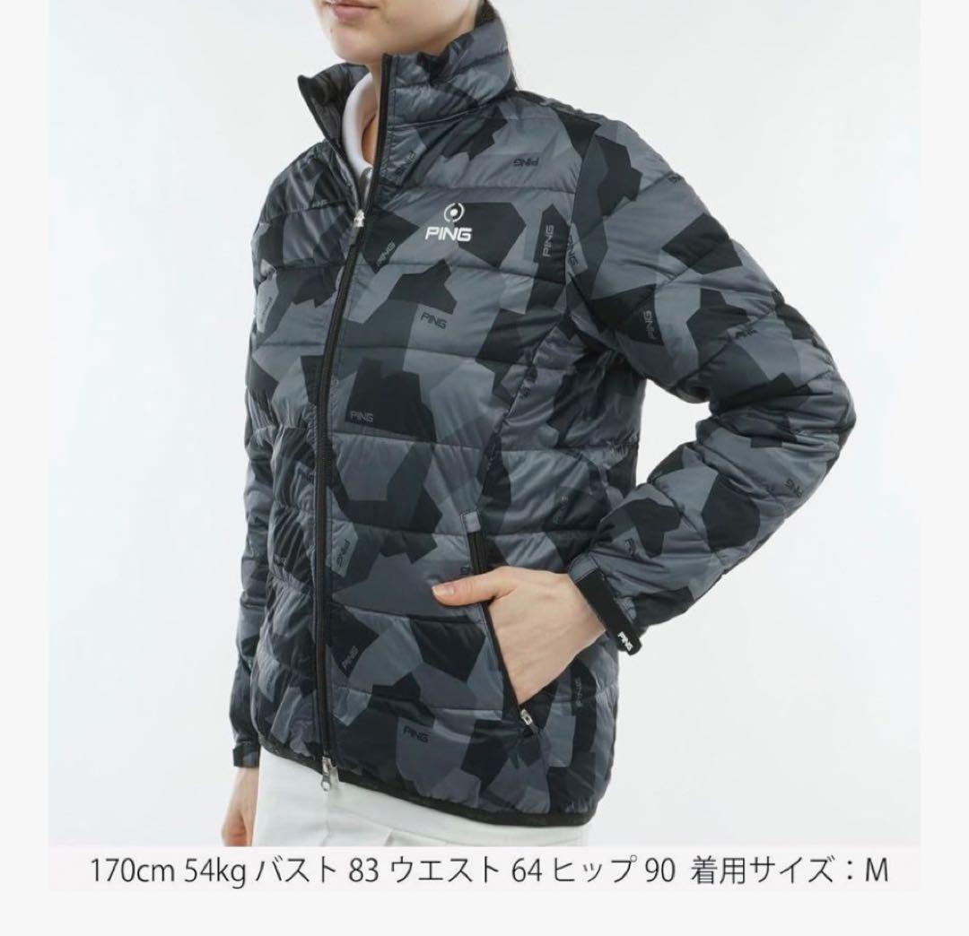 S ☆新品タグ付☆ ピン PING カモ柄中綿ブルゾン　レディース　ゴルフ