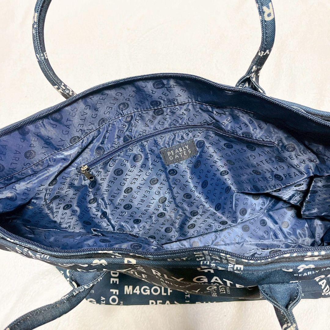 一度使用　パーリーゲイツ　ゴルフ　ロッカーバッグ　トートバッグ　ネイビー