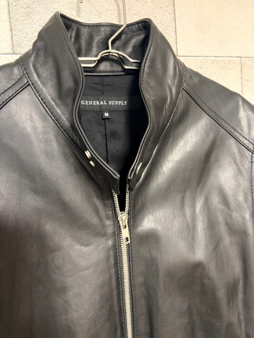 GENERAL SUPPLY／SHIPS　シングル ライダース レザー 本革 M