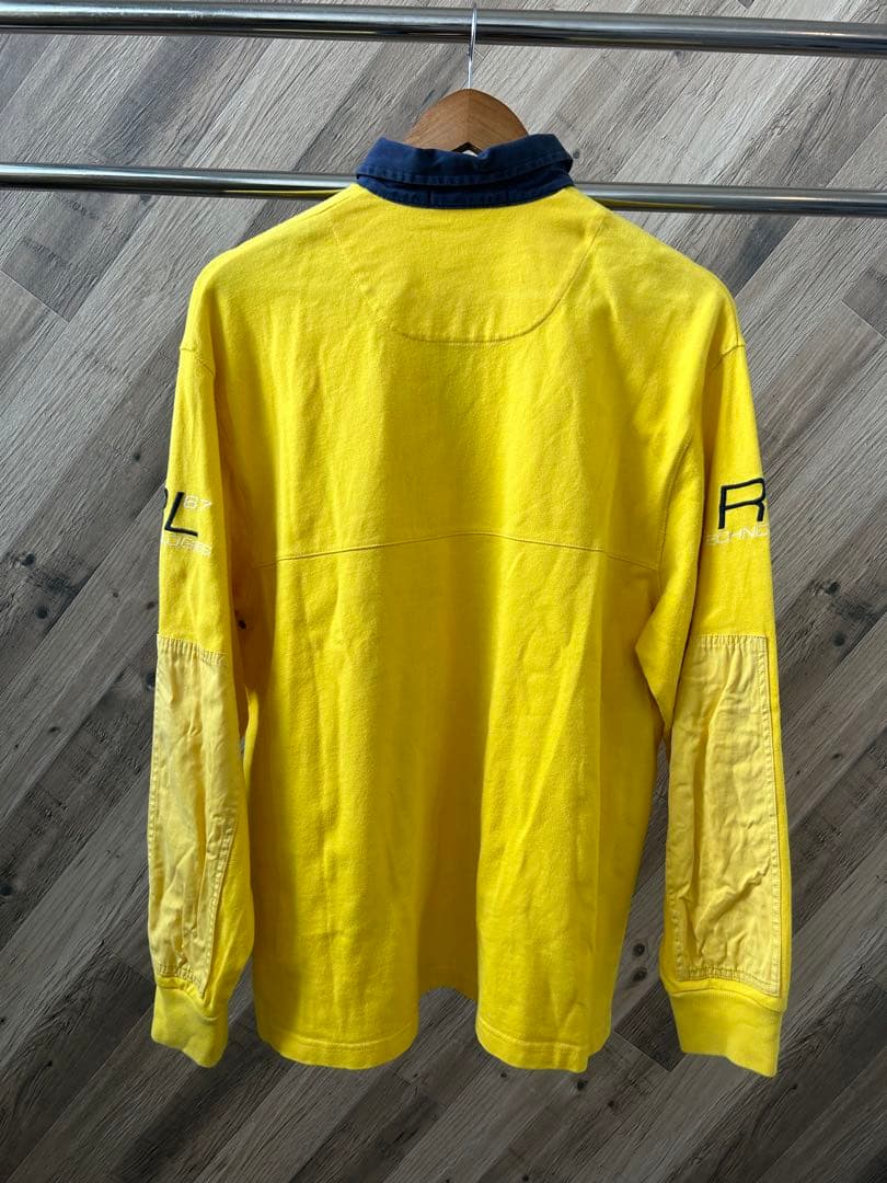 ★ ポロ　POLOSPORT 90s ゴルフ 刺繍ロゴ　配色　ラガーシャツ　長袖