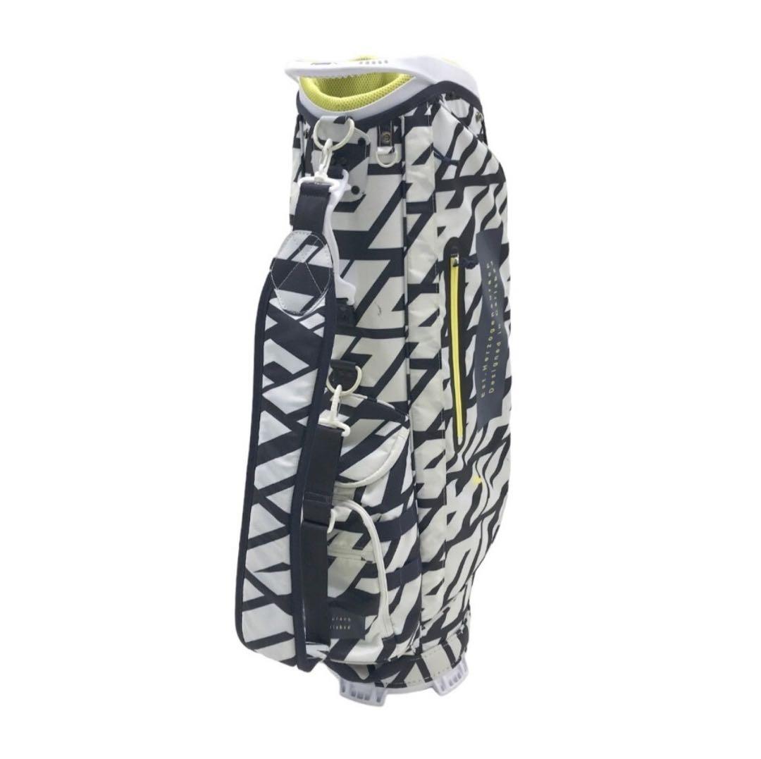 PUMA プーマゴルフ キャディバッグ 総柄 ホワイト系 9型