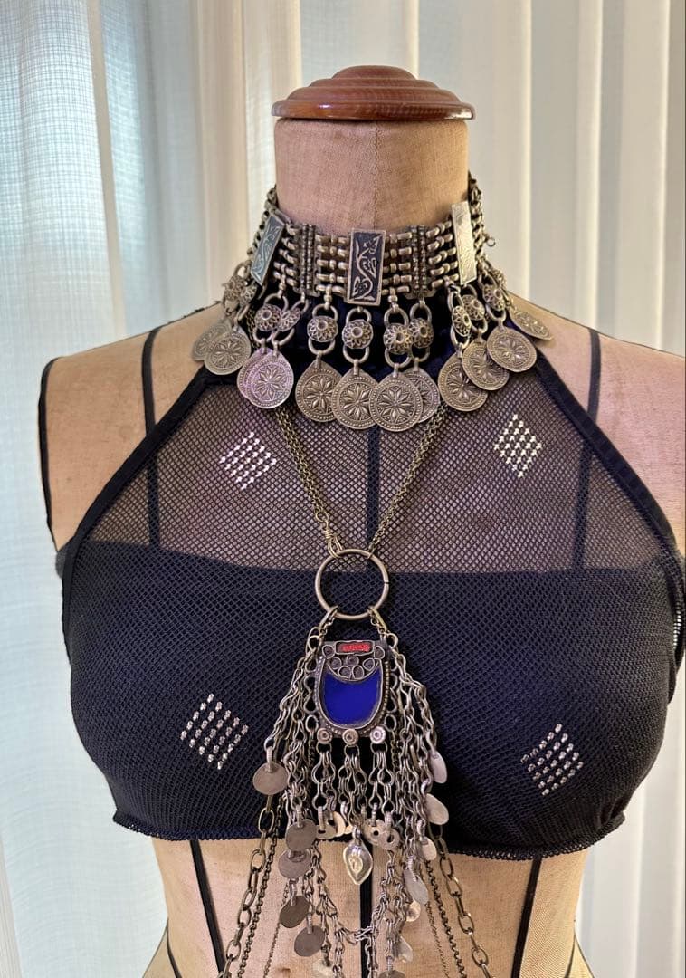 ベリーダンス　トライバル　アフガニスタン　アンティーク　フリンジ　ボディチェーン