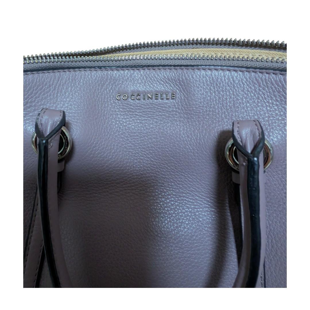 COCCINELLE 薄紫 レザー ハンドバッグ