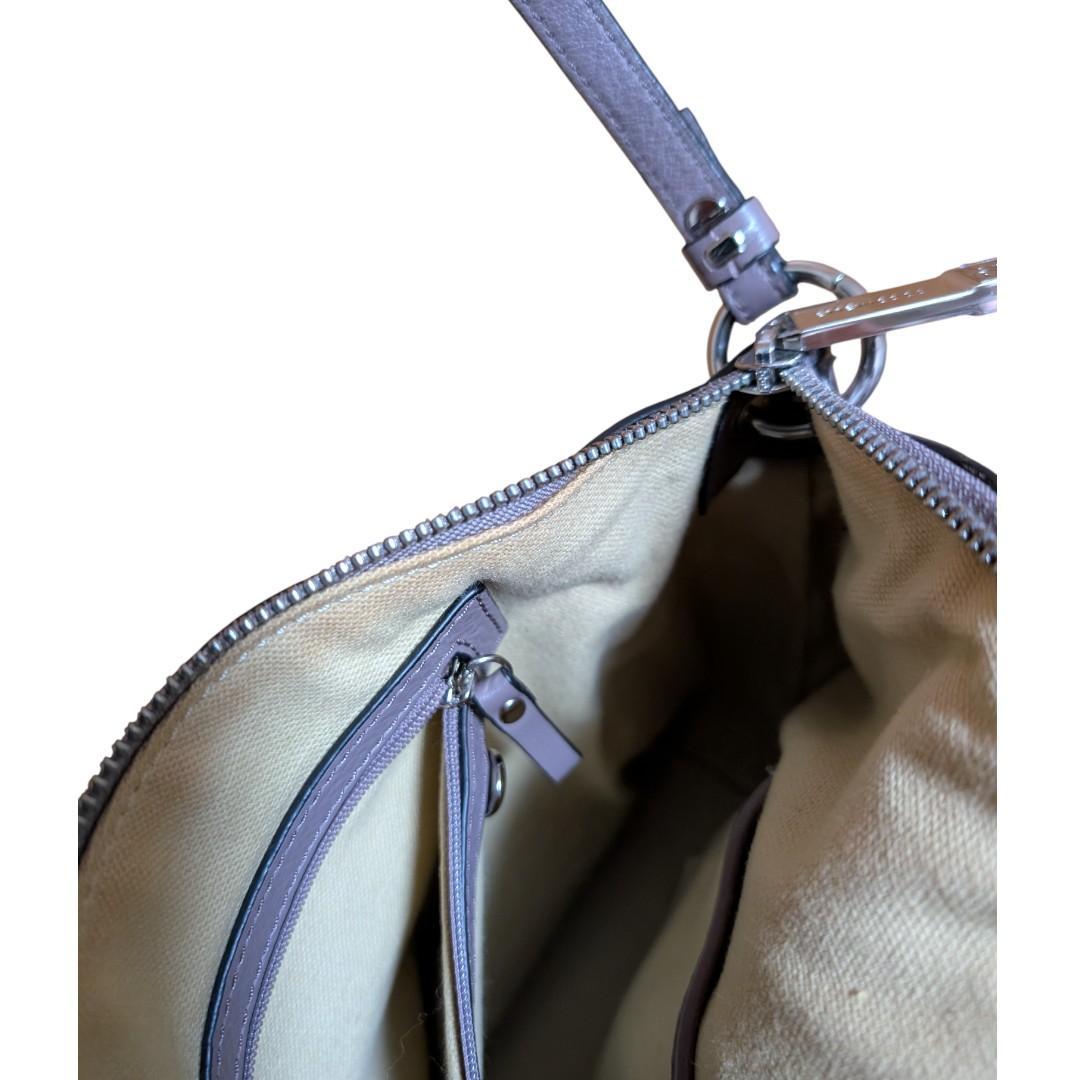 COCCINELLE 薄紫 レザー ハンドバッグ