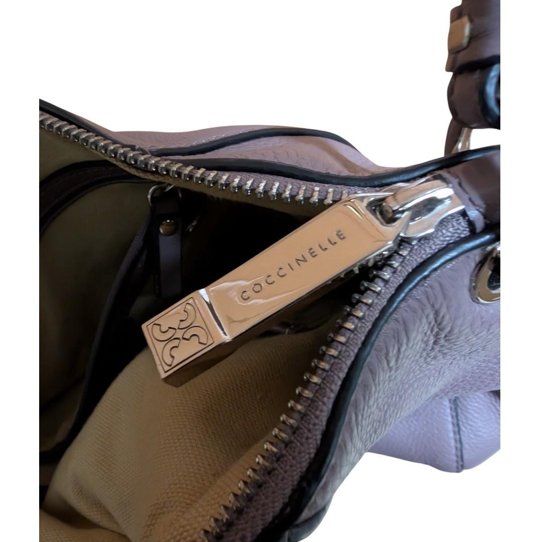 COCCINELLE 薄紫 レザー ハンドバッグ