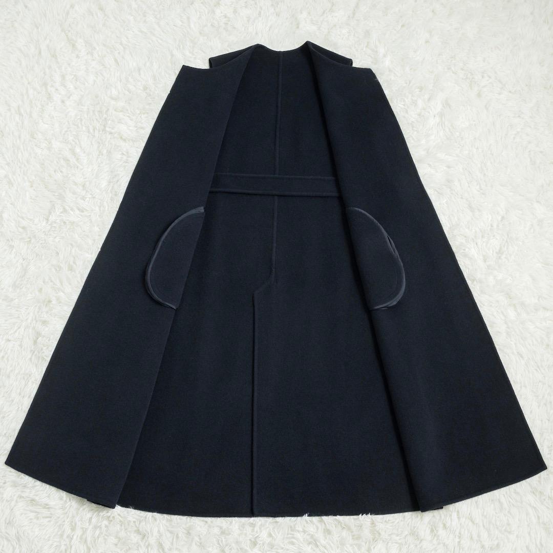 Deuxieme Classe ウールアンゴラ ロングベスト 38 ネイビー